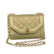 Pre-owned Gull Laer Chanel Crossbody Veske