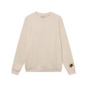 Beige Duality Sweatshirt med Kunsttrykk