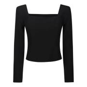 Elegant Square Neck Sweater