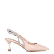 Krem Swarovski Slingback Pumps