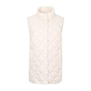 Ivory Polyester Polstret Vest med Vannavstøtende