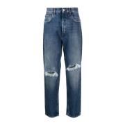 Ripped Detalj Straight-Leg Jeans