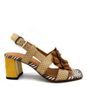 Elegante høyhælte skinn sandaler