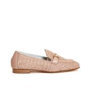 Rosa Quiltet Skinn Loafers