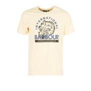 Grafisk Print T-skjorte, Slim Fit Stil