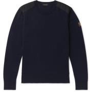 Herre Kerrigan Crew Neck Jumper i Vasket Navy