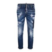 Blå & Grønn Slim-fit Denim Jeans