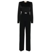 Sort Square G Belte Jumpsuit