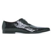 Croc Embossed Derby Lisser