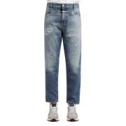 Vid Ben og Slim Fit Eco-Denim Jeans med Distressed Detaljer