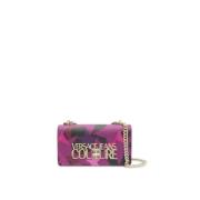 Fuchsia All Over Print Crossbody Veske