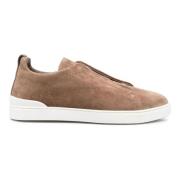 Suede Sneakers med Triple Stitch