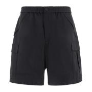 Sorte Bermuda Shorts - Regular Fit - Egnet for Varmt Vær - 100% Bomull