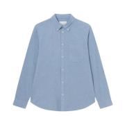 Washed Denim Blue Les Deux Kent Chambray Shirt