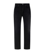 Sort Bomull Denim Jeans