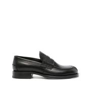 Sorte Penny-Slot Skinnloafers