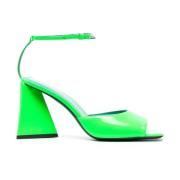 Grønne patentlær sandaler