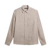 Batique Khaki J.Lindeberg Slim Ls Linen Melange Shirt