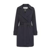 Marine Blue Inwear Tinahiw Short Trench Jakker