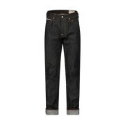 Mørk indigo bølgebrodert skinny jeans