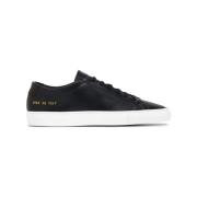 Sorte Lave Skinn Sneakers