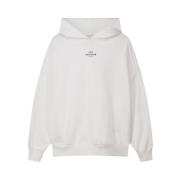 Oversized Logo Hoodie - Hvit