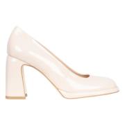 Nude Beige Blokkhæl Pumps