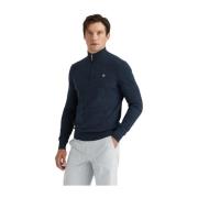 Marineblå Half Zip Genser