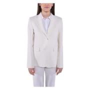 Stretch Viskose Blazer med Klassisk Revers