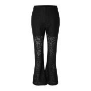 Karola Hw Flared Lace Pant B - Black