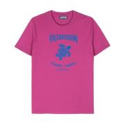 Fuchsia Bomull Logo T-skjorte