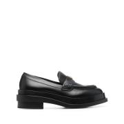 Elegante Svarte Loafers