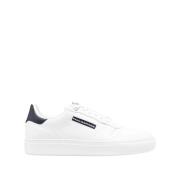 Hvite Skinn Sneakers for Menn