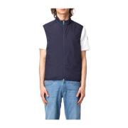 Blå Puffer Vest Menn Navy