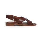 Cognac Lær Sandal