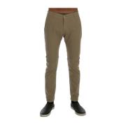 Beige Bomull Stretch Slim Fit Chinos