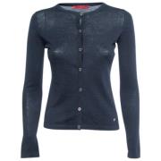 Pre-owned Navy Knit Carolina Herrera Cardigan