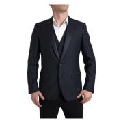 Blå Slim Fit 2-Delt Martini Suit
