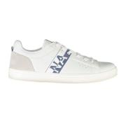 Hvit Polyester Sneaker med Lisser og Logo