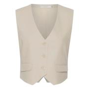 LizaGZ Linen Waistcoat - Ancient Scroll