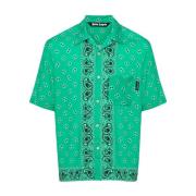 Grønn Paisley Print Skjorte