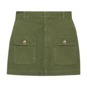 Army Green Skjørt med Utility-inspirasjon