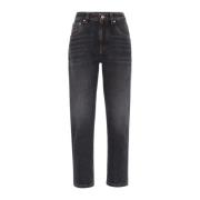 Antrasitt Denim Straight Leg Jeans