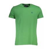 Grønn Bomull T-skjorte med Brodert Logo