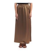 Casual Satin Maxi-skjørt