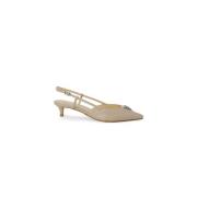 Beige Pointed Toe Pumps med Spenne/Sløyfe