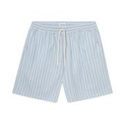 Seersucker Badeshorts med Stripemønster