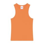 Alisson Classic Rib Top i Persimmon Orange