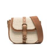 Flettet skinn crossbody-veske