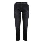 Sort Denim Straight-Leg Jeans